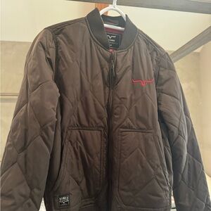 Kines Ranch Brown Bomber Jacket Small
